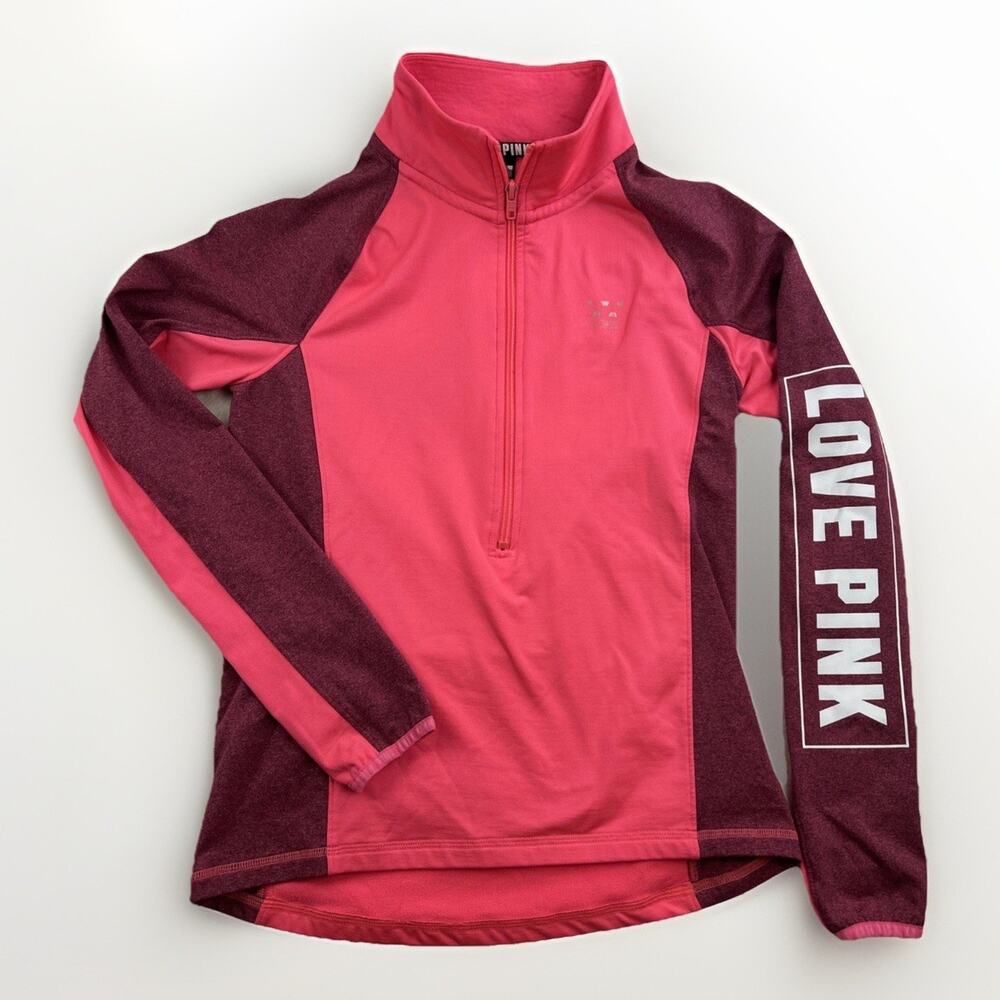 Victoria Secret Love PINK Women’s Size S/P 1/4 Zippered Pullover Fleece